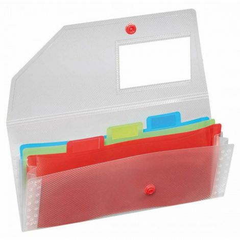 Teczka Snopake DL Rainbow z sześcioma przekładkami - 2